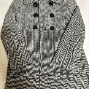 Guess Black and White Herringbone Sweater